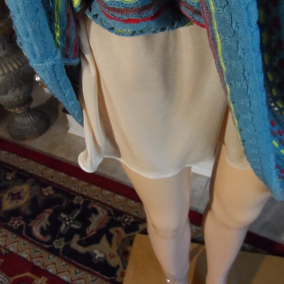 M Missoni Light Blue Multi Color Fit & Flair Knit Dress Size XS - Picture 12 of 16